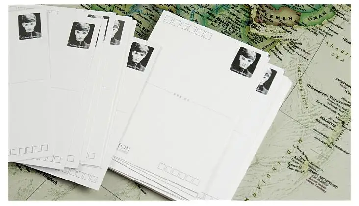 30 шт./лот винтажная Высококачественная Почтовая открытка с Хепберн 300 г бумага для подарка голливудская Классика Ретро поздравительные открытки H059