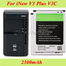 1 лот = 1 шт Универсальная док-зарядка+ 2 шт 2300 mAh для INew V3 Батарея для INew v3c V3+ V3 плюс батарея Аккумулятор AKKU