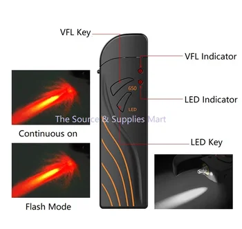 

New Arrival Mini Optical Red Light Pen Visual Fault Locator 10mw with LED Flashlight function