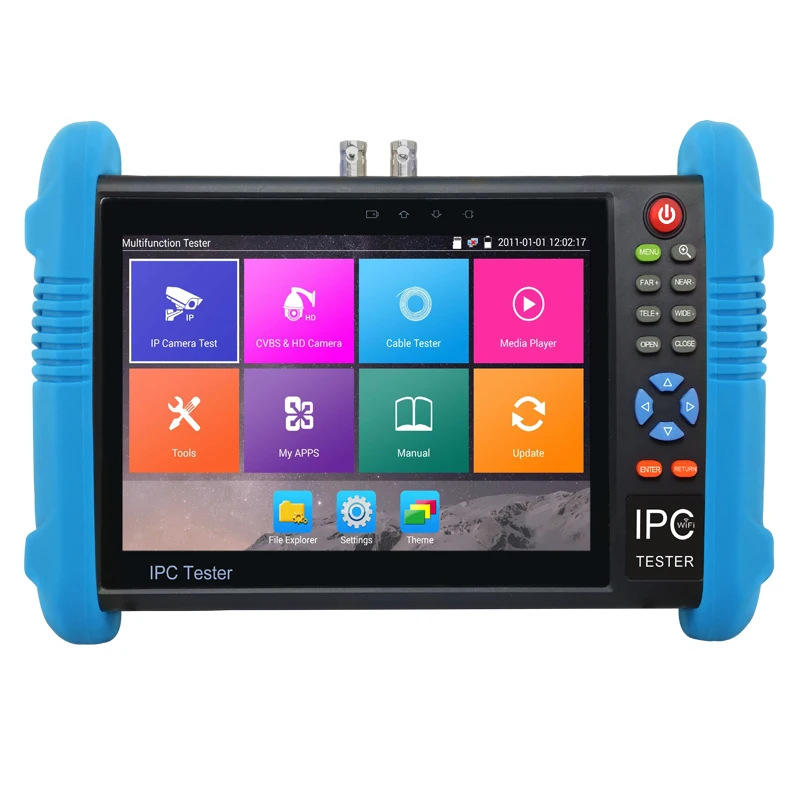 

7 inch H.265 4K IP Camera CCTV Tester monitor Analog camera tester support Built-in wifi TDR UTP RJ45 cable test cctv tester