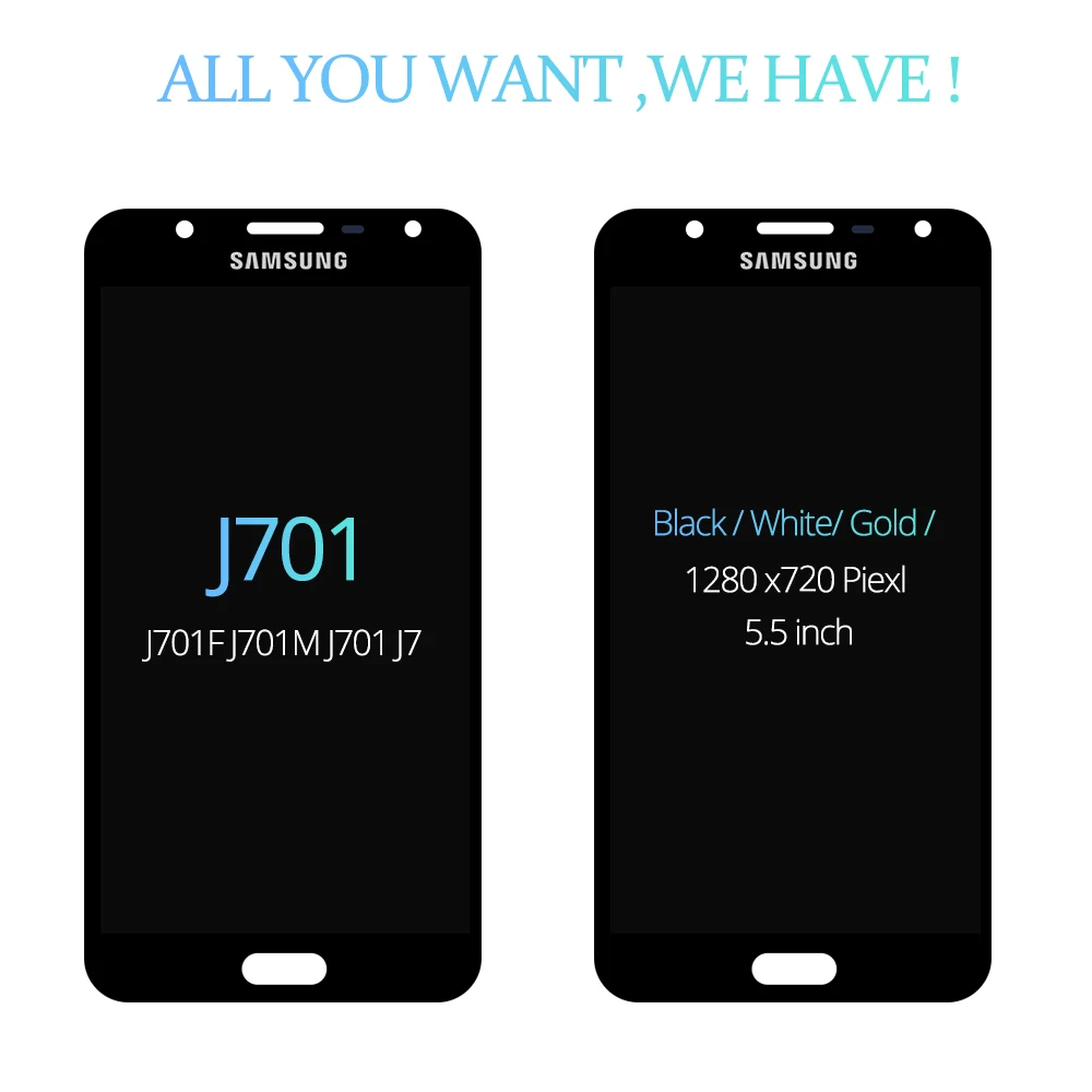 5,5 ''AMOLED J701 ЖК-дисплей для samsung Galaxy J7 Neo J701F J701M j701 J7 core ЖК-дисплей и сенсорный дигитайзер в сборе