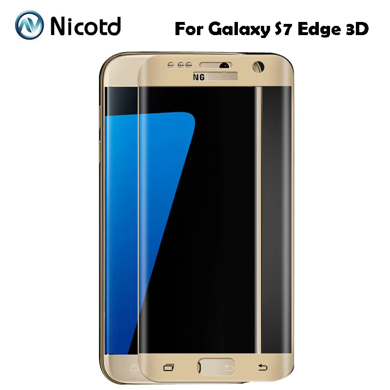 Никотд 3D изогнутая полная крышка Закаленное стекло протектор экрана для samsung Galaxy S7 Edge Безопасная Защитная пленка для Galaxy S7