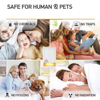 

4 Pcs Ultrasonic Pest Repeller Electronic Indoor Plug Insects Repellent Anti Mice Bug Ant Mosquito DAG-ship