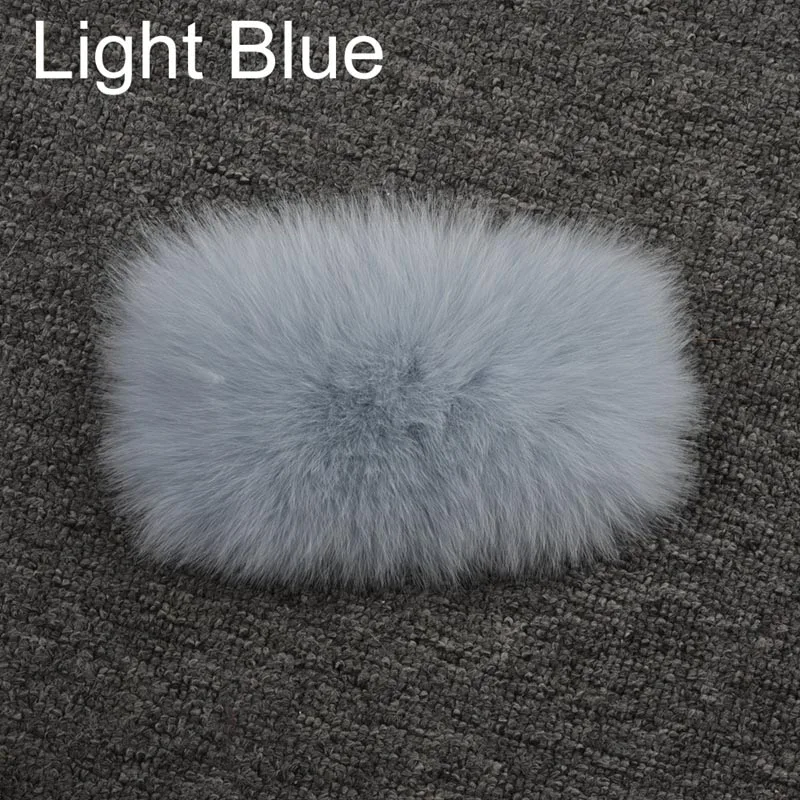 JKKFURS женский натуральный Лисий Мех 5 рядов пальто с длинным рукавом Верхняя одежда наивысшего качества Зимняя Толстая теплая Новая модная укороченная куртка S1796B - Цвет: Light Blue