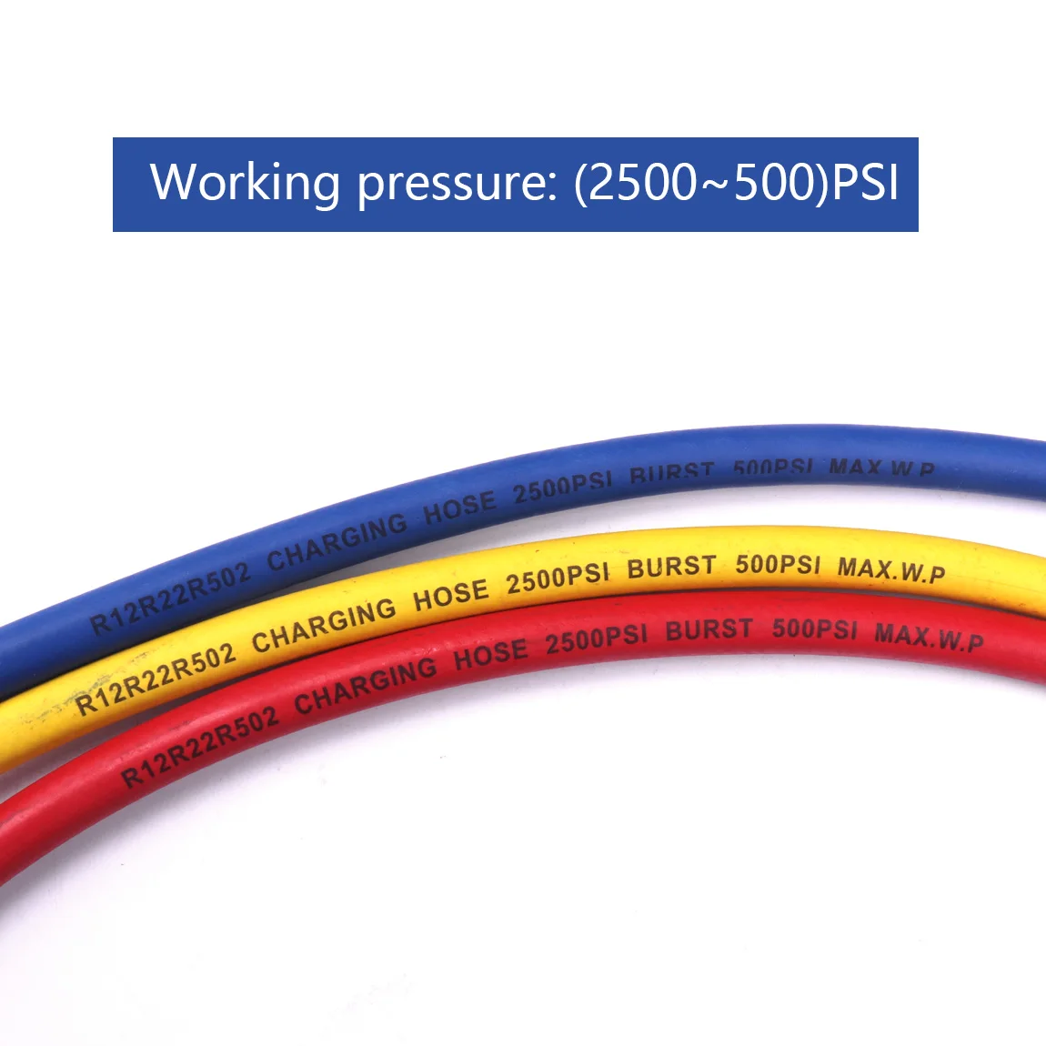 PSI Three-Color Car Air Conditioner Refrigerant Charging Hoses 3pcs 2500~500