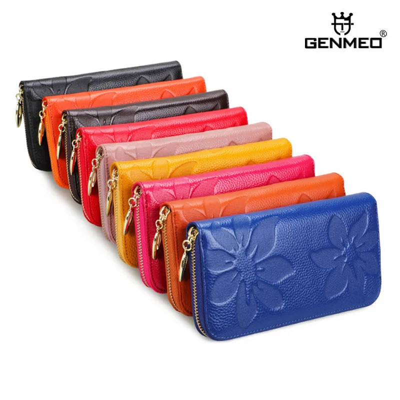 GENMEO новые домашние тапочки из натуральной кожи кошелек Для женщин коровьей
