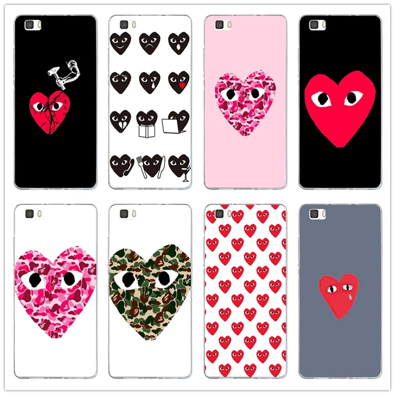 

Hot Comme Des Garcons Play Loving Eyes Soft Phone Cases for Huawei P8 P9 P10 P20 Lite Mate 10 Pro Y5 Y6 II Y7 Honor 6X 7X 9 Lite