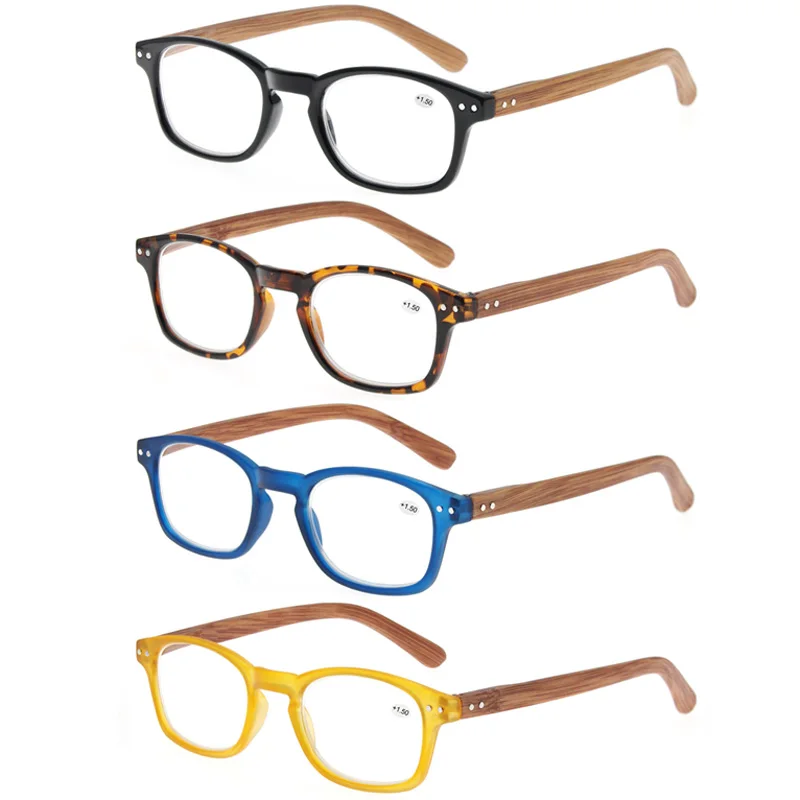 Модные очки для чтения Modfans с пружинным шарниром под дерево стильные считыватели