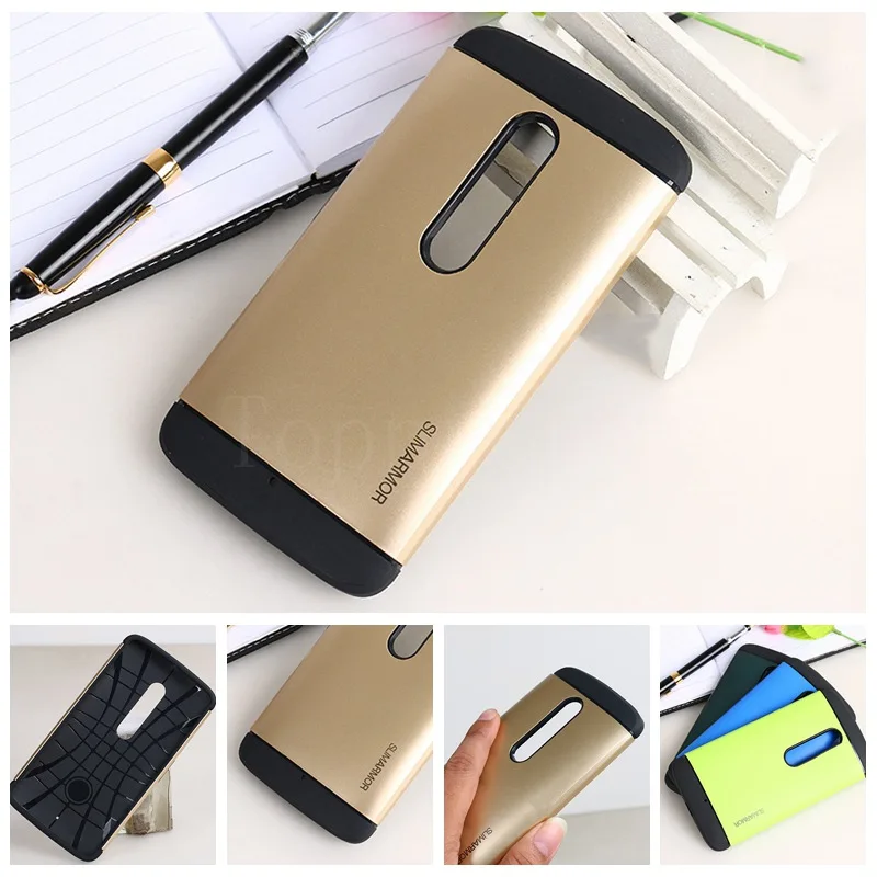 

Dual Layer Anti-knock SLIM ARMOR Case For Moto x play XT1561 XT1560 5.5" cell phone protective silicone cover +1pcs gift Film