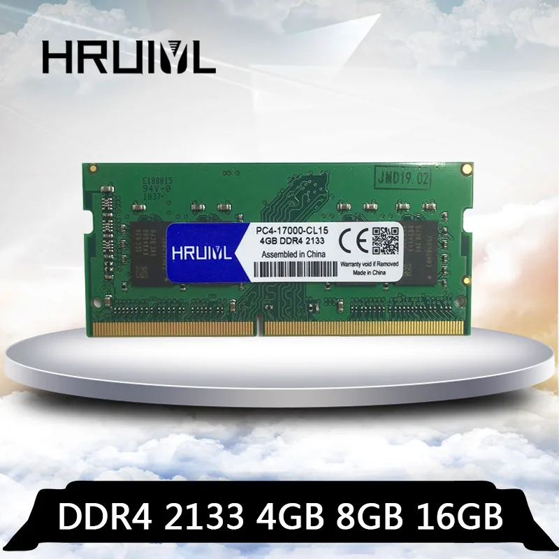 

HRUIYL Laptop DDR4 4GB 8GB 16GB RAM Memory PC4-17000S 2133MHZ PC4 17000 2133 mhz DDR 4 8G 16G 4G Memoria 260-pin SODIMM RAM