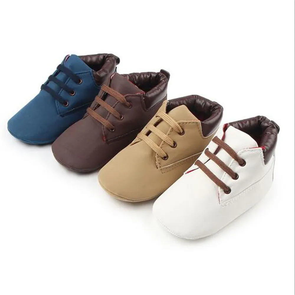 Spring Autumn Baby Boys Soft Bottom Shoes First Walkers T tied Sports