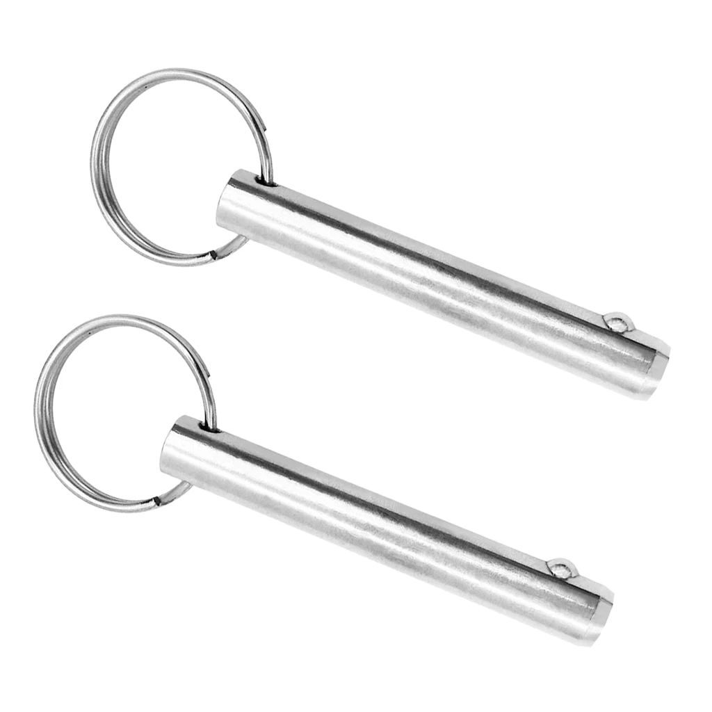 2 x Quick Release Pins 3/8 inch Diameter 316 Stainless Steel for Boat Bimini Top Deck Hinge Marine Accessories (2.75inch Long)