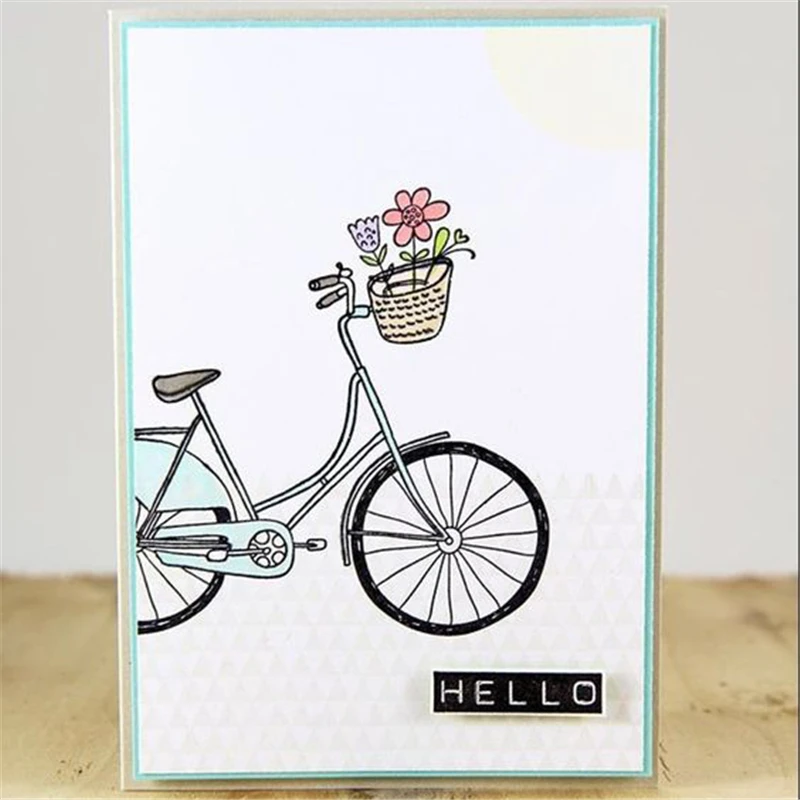 

YaMinSanNiO Bicycle Dog Flower Grass Metal Cutting Dies for 2019 New Scrapbooking Craft Dies Die Cuts for Card Makings