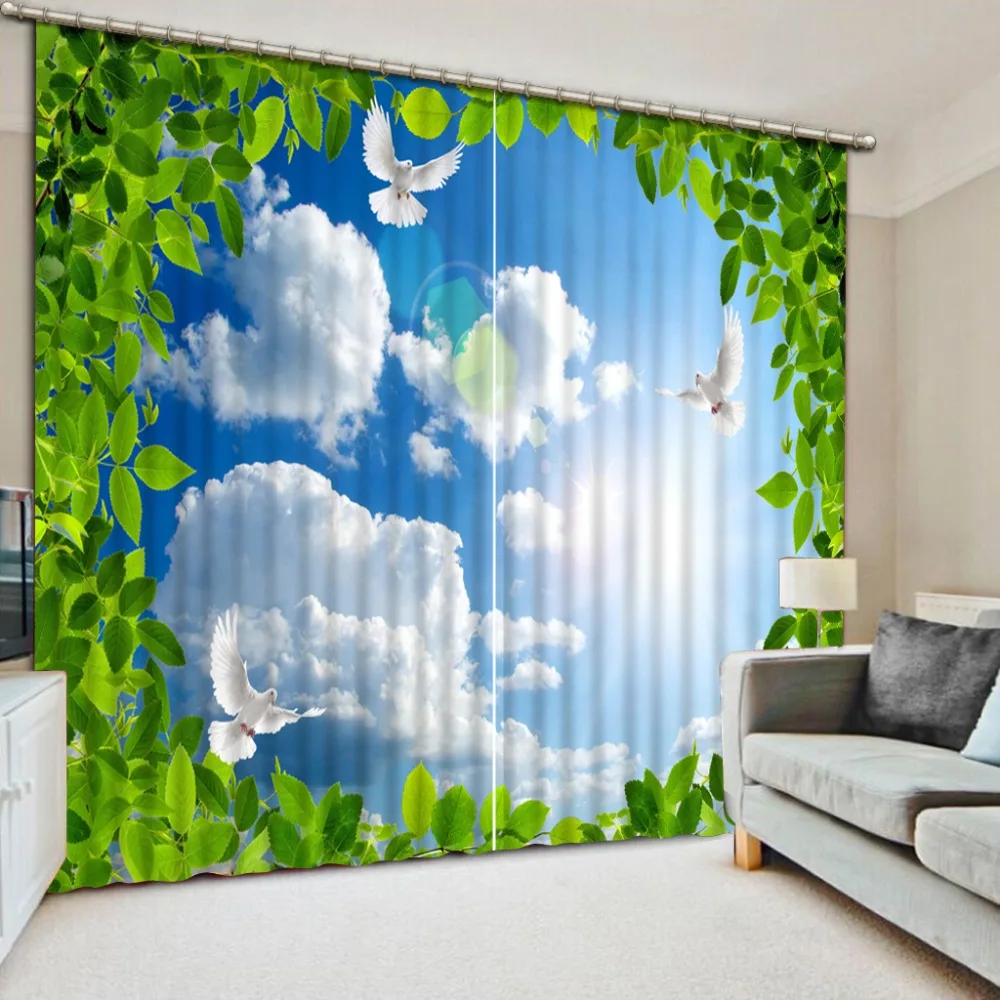 Cortinas De Lino Azules Hilioens Cortina De Cielo Azul Para Habitación De Los  Niños, Lindo Diseño De Dibujos Animados, Cielo Azul, Nubes Blancas, Cortina  Opaca Decorativa Para Dormitorio, Sala De Estar, Guardería,, image size:1000x1000