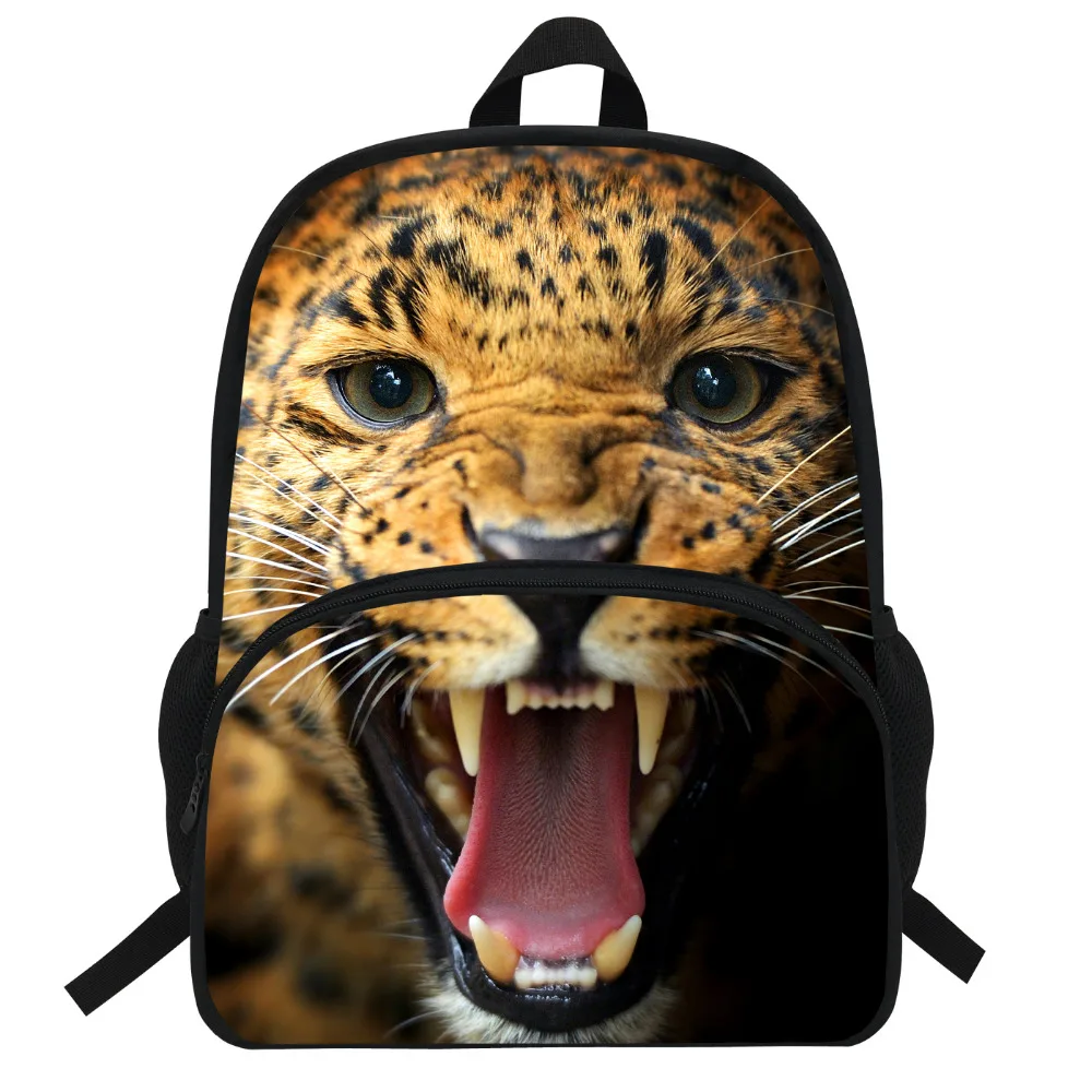 

16-Inch Children Animals Backpak Panther School Backpack For Boys Girls Kids zoo print Leopard Bag For Teenagers
