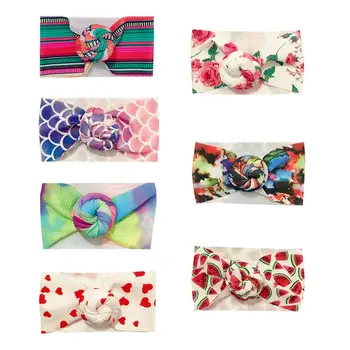 

Cute Baby Turban Headbands Children Soft Hairband Kids Infants Hair Accessories Headwear Bathing Gifts Photo Props