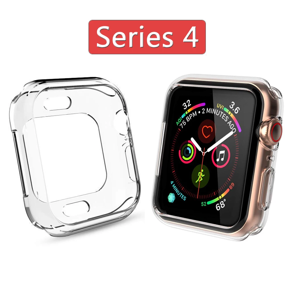 Силиконовый мягкий чехол YOLOVIE для Apple Watch серии 4 40 мм 44 устойчивый к царапинам