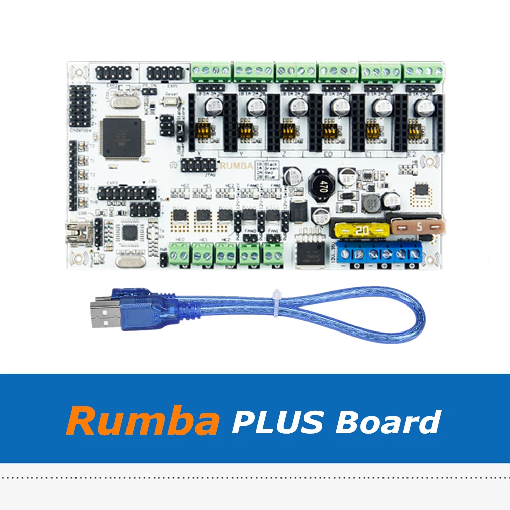 New Rumba Plus Motherboard 2560 R3 Processor Upgrade Rumba+ Control Board For 3D Printer Accessories New Rumba Plus Motherboard 2560 R3 Processor Upgrade Rumba+ Control Board For 3D Printer Accessories