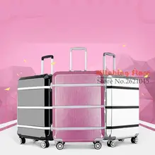 24 INCH 20242629# An upgraded version the latest fashion in trolley luggage aluminum frame password box # FREE SHIPPING