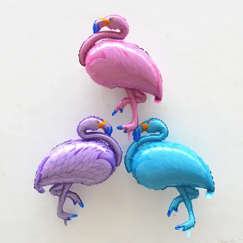 

KUAWANLE 50pcs/lot 105*51cm Flamingos Balloon Baby Shower Cartoon Birds Foil Helium Balloons Birthday Party Decoration Globos