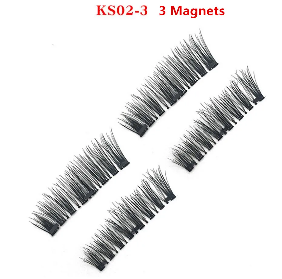 Maquiagem Макияж Накладные ресницы на магнитах с 3 магнитами ручной работы 3D Магнитные ресницы норки ложный магнит для ресниц ресницы с коробкой