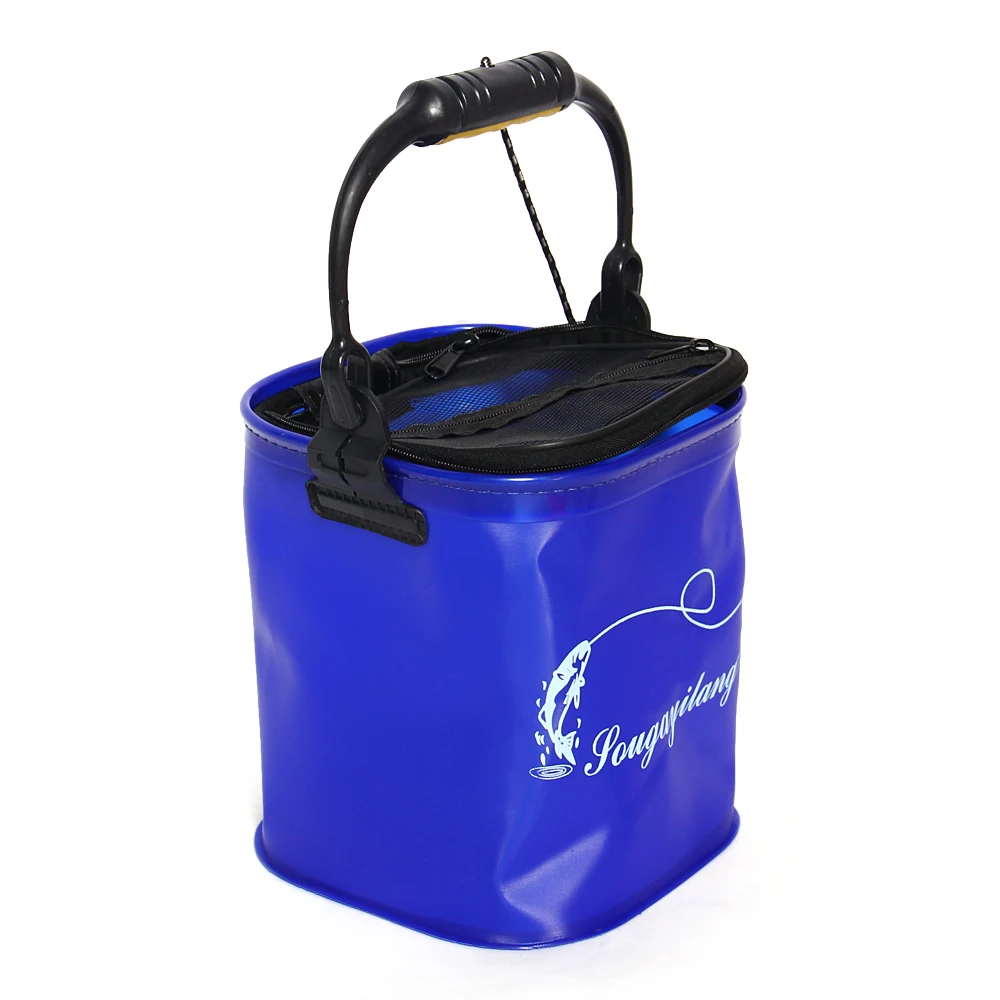 Outdoor Bucket Barrel Water Container Fishing Tackle Camping Foldable