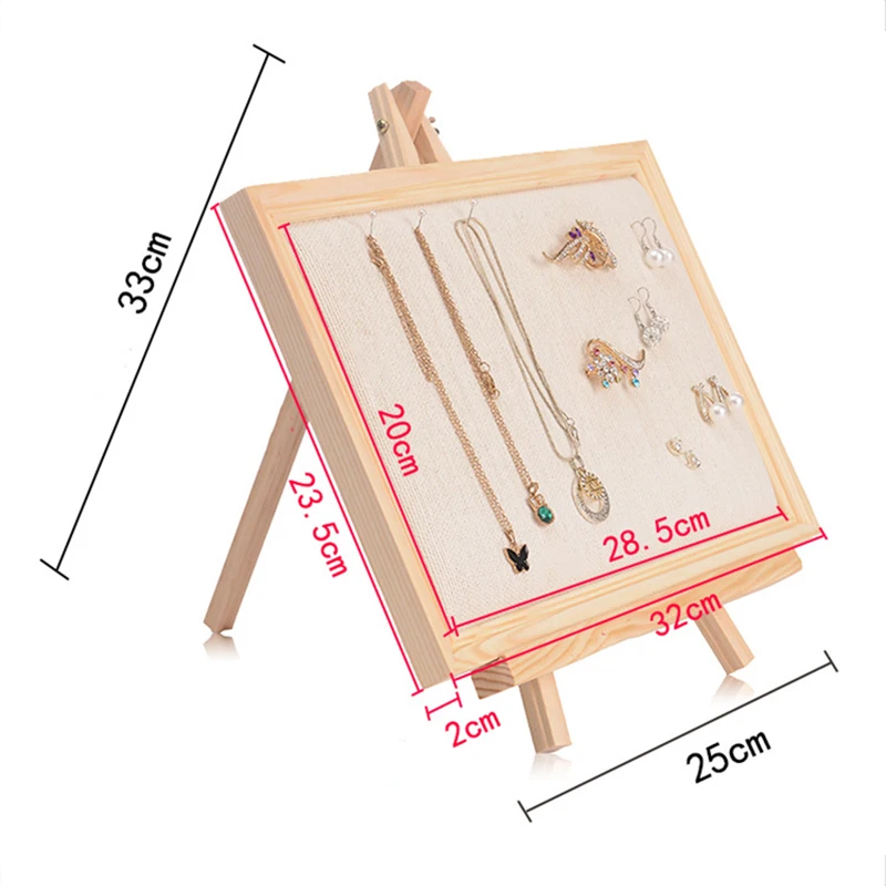 1 шт. твердые деревянные бархатные Серьги Подставка для подвесок ювелирные изделия дисплей рамка стойка для ювелирных изделий