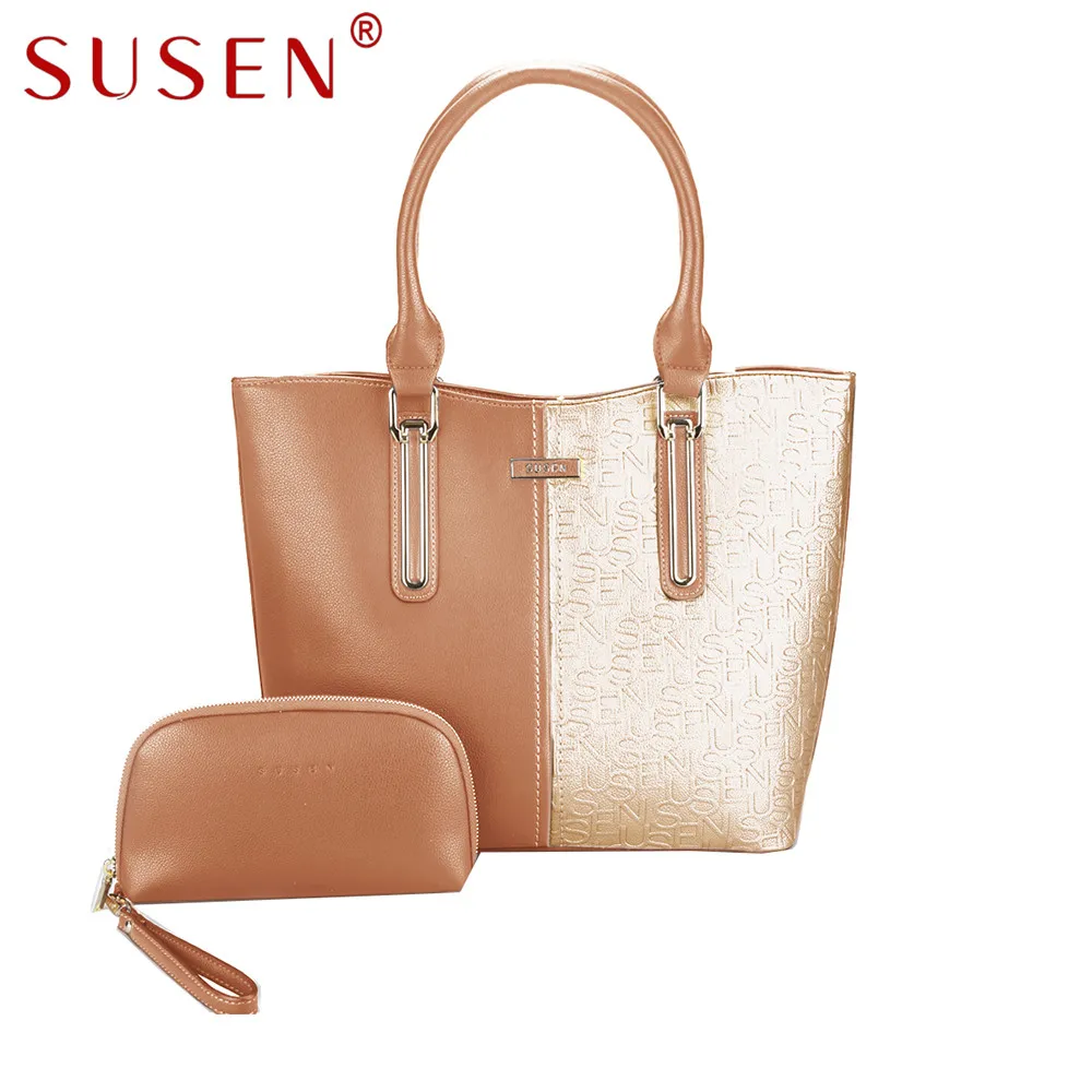 SUSEN 4235 Women Handle Shoulder Bag with Purse 2 Pcs Set Fashion City