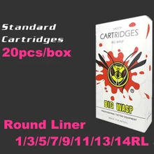 BIGWASP профессиональный белый одноразовый#12-0,35 мм 1201RL картридж иглы татуировки(1 круглый вкладыш