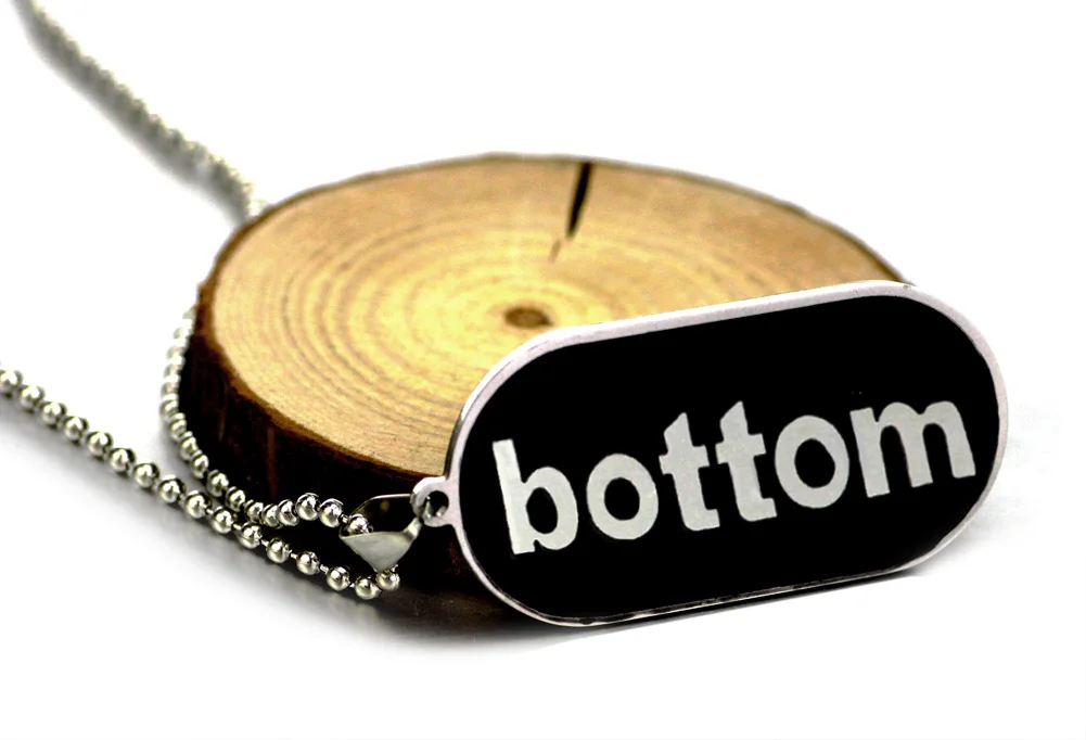 

Gay Pride Bottom Comical Jewelry Dog Tag Necklace