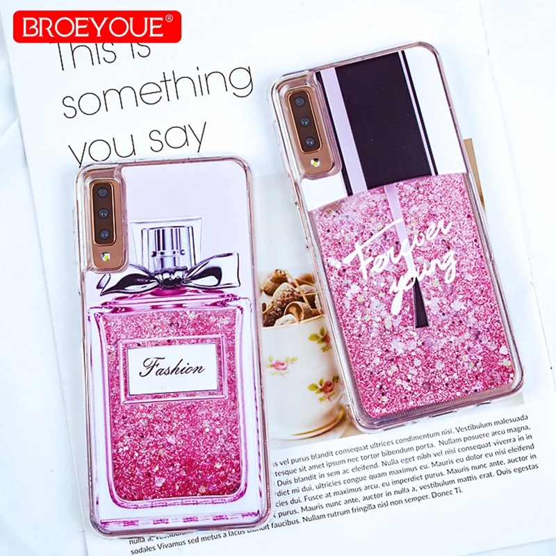 

Case For Samsung Galaxy A7 2018 S8 S9 S10 Plus S7 Edge Note 9 A5 2017 J7 J3 J5 2017 2016 Glitter Liquid TPU Silicone Case Cover