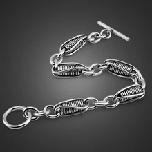 Уникальный дизайн 925 пробы серебряный браслет красивый браслет для мужчин ретро ювелирные украшения Национальный стиль браслет