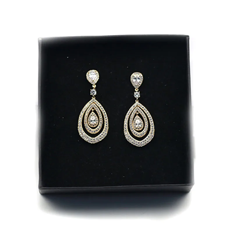 MADALENA SARARA AAAA инкрустированные цирконием S925 иглы Модные Висячие стильные серьги с кристаллами два цвета на выбор