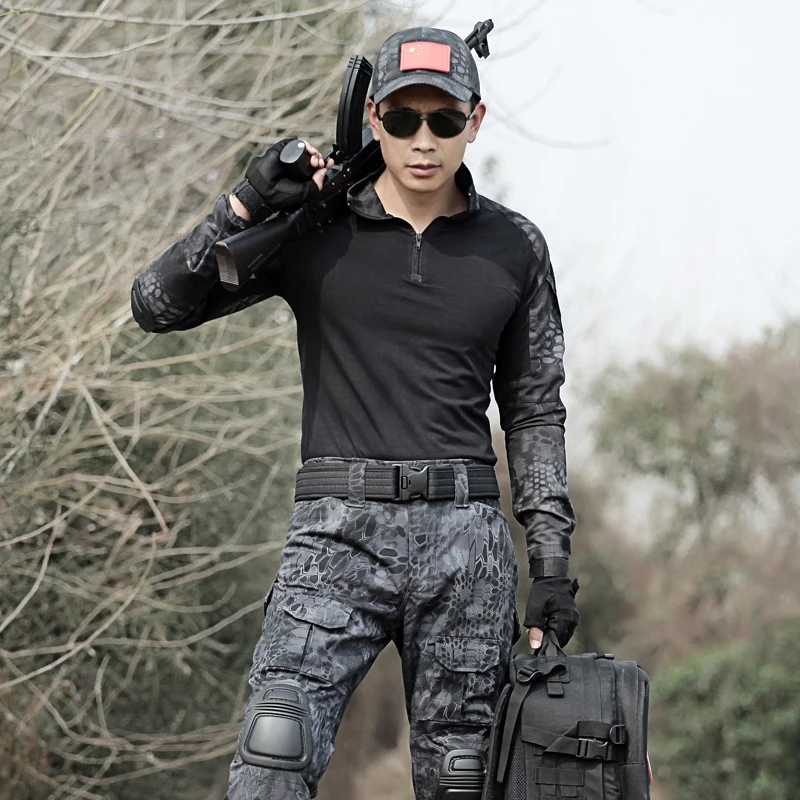 black combat outfit