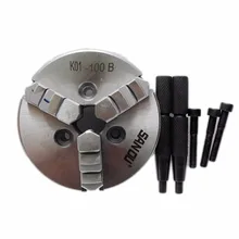 K01-100B ЧПУ 3 кулачковый токарный патрон Самоцентрирующийся " Мини Ручной патрон для токарного станка по дереву