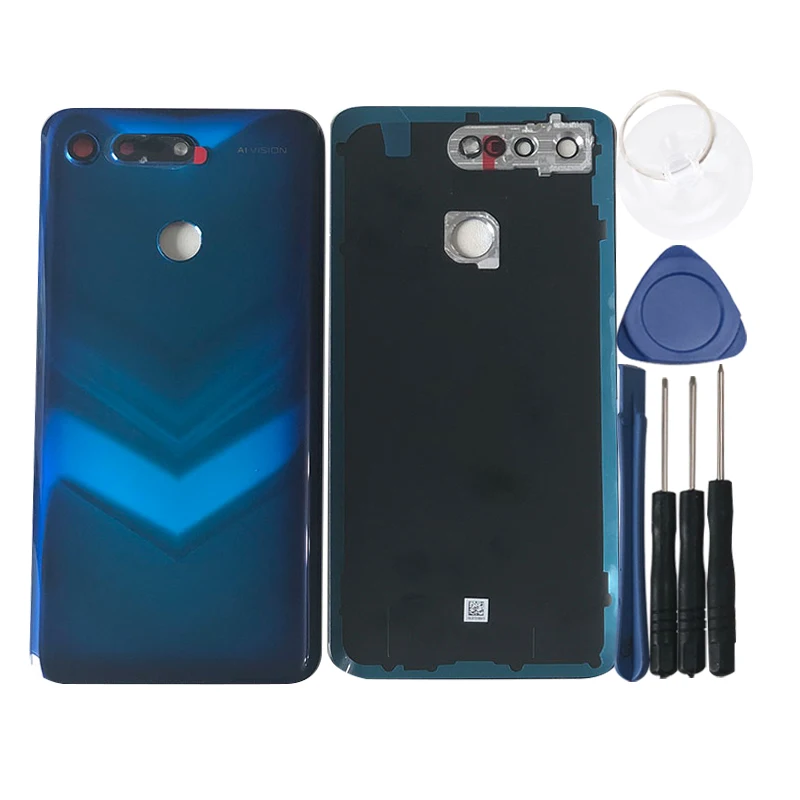 Axisinternational для 6," huawei Honor V20 PCT-AL10 Задняя крышка батареи+ Стеклянные линзы+ рамка для камеры+ рамка для отпечатков пальцев+ наклейка