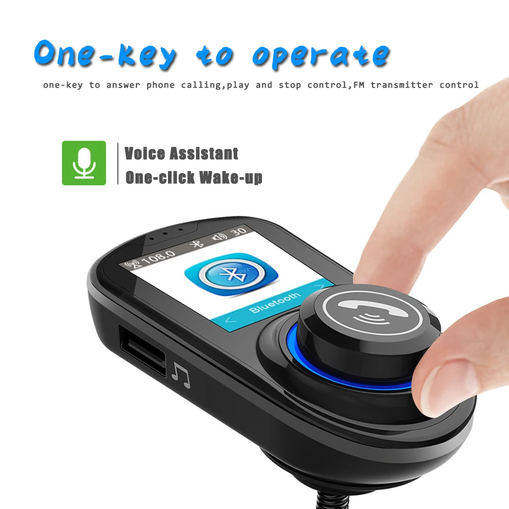 VR робот Bluetooth Handsfree автомобильный комплект FM transitter Dual QC 3,0 QuicK Charge EQ модель Аудио Автомобильный MP3-плеер с функцией Siri
