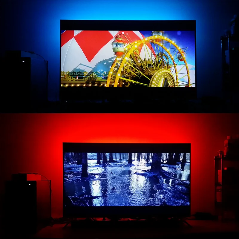 USB LED strip 5050 RGB Flexible Light TV Background 1M 2M 5V 5050 RGB LED Tape Mini 3Key RGB Controller
