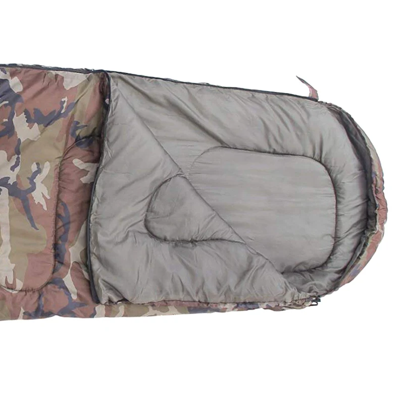 

Hot Selling Hat Envelope Style Sleep Bag Outdoor Leisure Camping Break Camouflage Sleeping Bags
