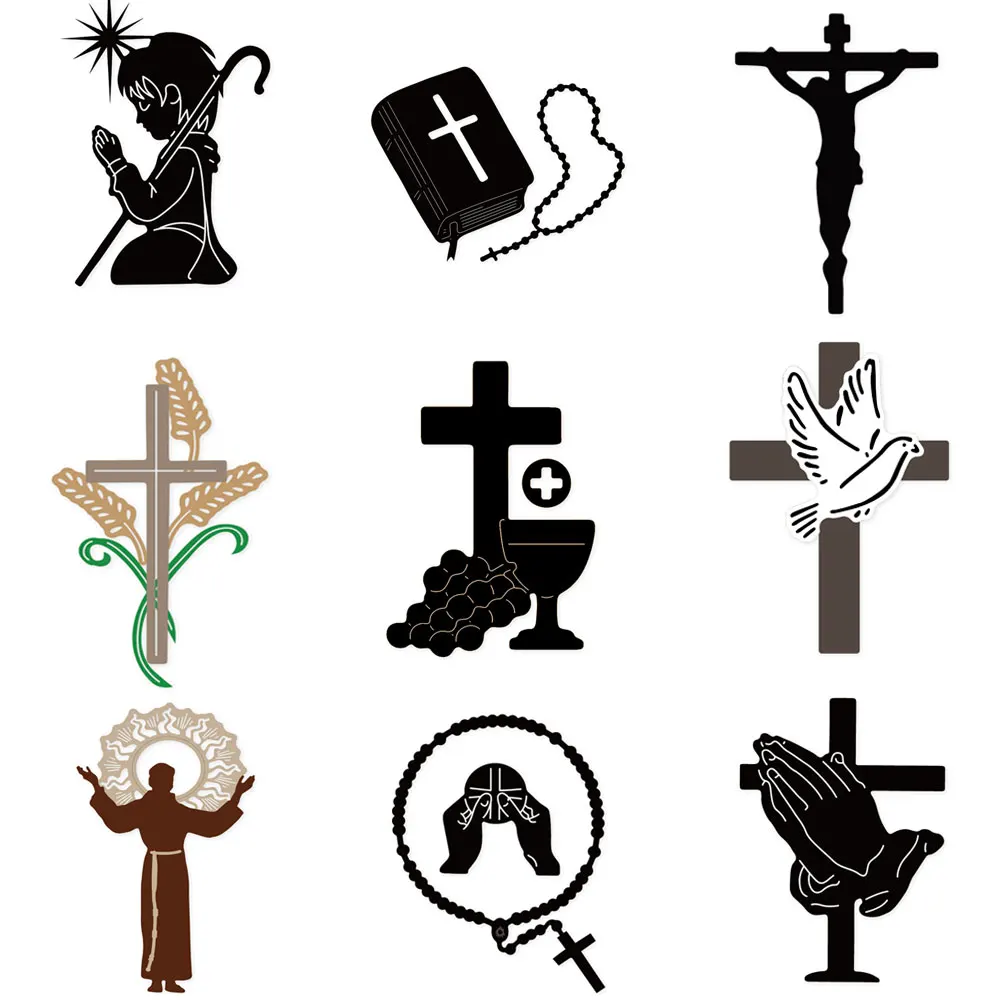 

cross Jesus Christ Prayer metal Cutting Dies Scrapbooking craft Dies cuts thin paper emboss knife card make punch stencil