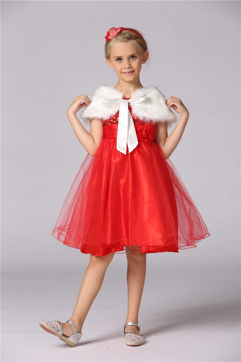Nicoevaropa/рождественское болеро с цветочным узором для девочек, детское бальное пальто с искусственным мехом для свадебного торжества, Модное детское платье для девочек, один размер, 1-6 лет
