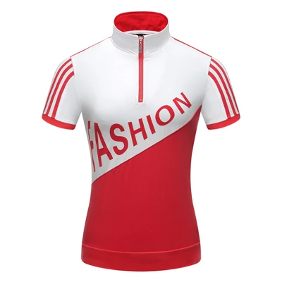 Женские комплекты одежды для гольфа, футболка с коротким рукавом на молнии, длинные тонкие штаны, спортивные костюмы, штаны для гольфа, одежда D0683 - Цвет: Red Shirt
