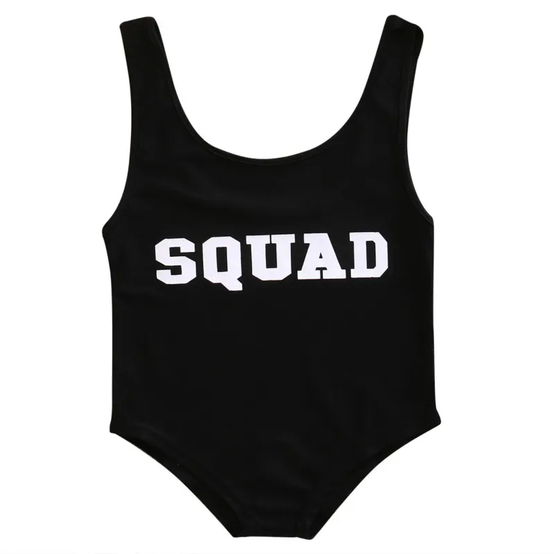 1 6Y Toddler Kids Baby Girls One Piece Letter Tankini Bikini Swimwear 