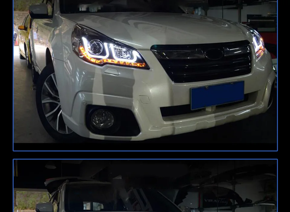 AKD Тюнинг автомобилей фары для Sabaru Outback Legacy светодиодные фары DRL ходовые огни биксеноновые фары Противотуманные фары с ангельскими глазками авто