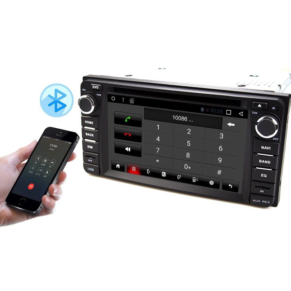 Clearance Eunavi 2 din Android 8.1 tda7851 car dvd radio player for Toyota Hilux VIOS Old Camry Prado RAV4 Prado 2003-2008 gps navi stereo 4