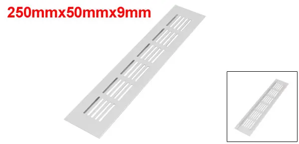 Wardrobe Cabinet Aluminum Alloy Air Vent Ventilation Grille 250mmx50mmx9mm