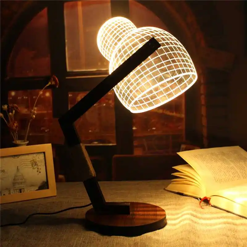 

3D LED Wool Cap Lamp Illuminated USB Adjustable Dimmable Light Desk Night Lamp Creativity Gift Night Light Home Decor