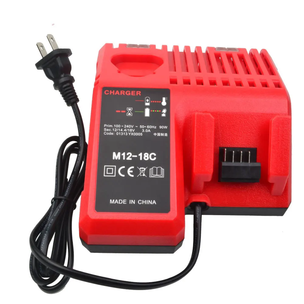For Milwaukee M12-18C lithium battery charger milwaukee12V-18V battery charger M1218 For Milwaukee M12-18C lithium battery charger milwaukee12V-18V battery charger M1218