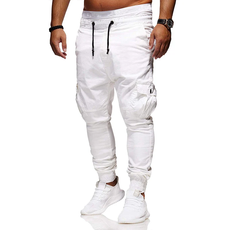 2019 new summer men's slacks sport pants men's cargo pants multi-pocket sport pants joggers men's high quality slacks M-3XL