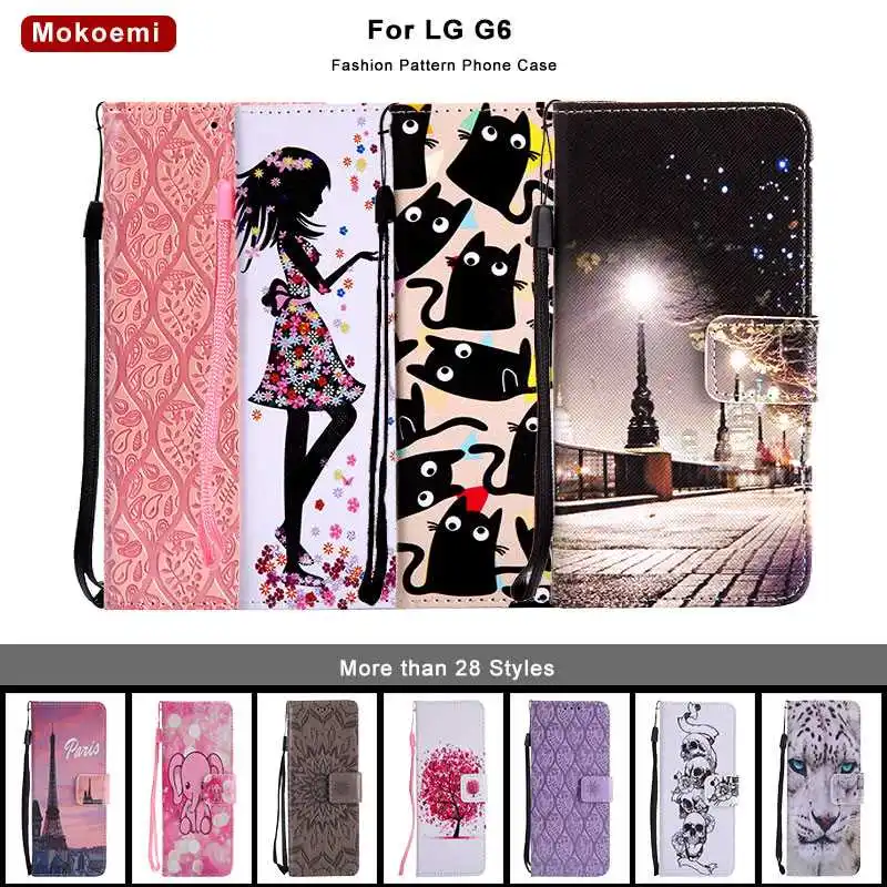 

Mokoemi Pattern Flip Wallet Leather 5.7"For LG G6 Case For LG G6 Cell Phone Case Cover